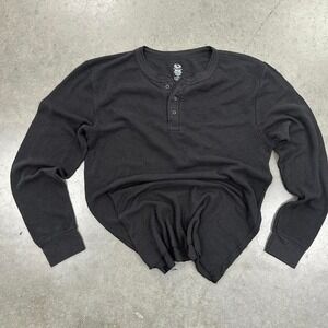 Black long sleeve thermal/henley
